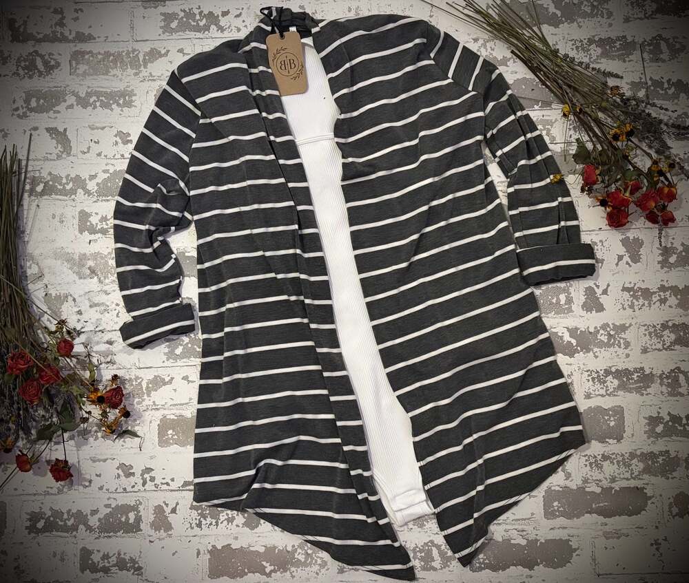 Azules Cardigan Women's Striped Waterfall